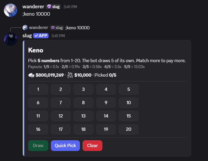 keno game